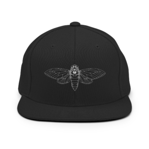 Cicada Embroidered Snapback Hat
