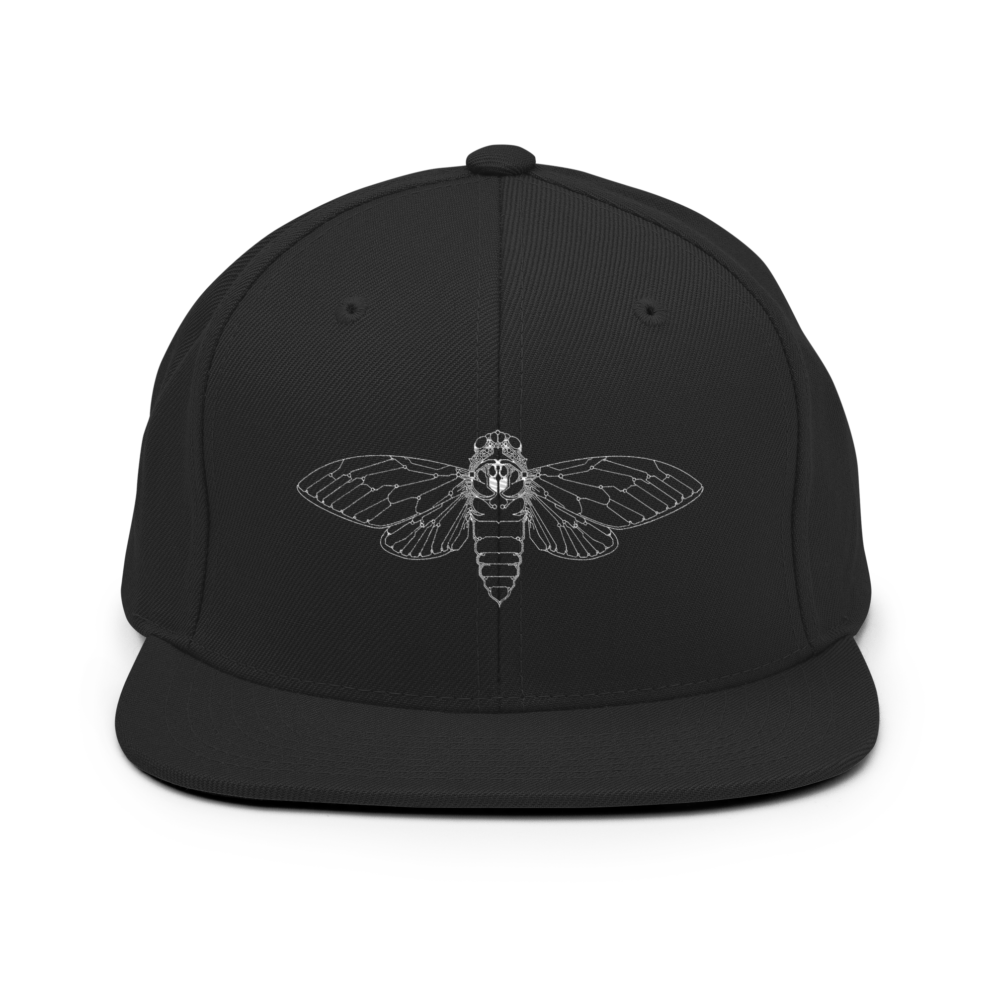 Cicada Embroidered Snapback Hat