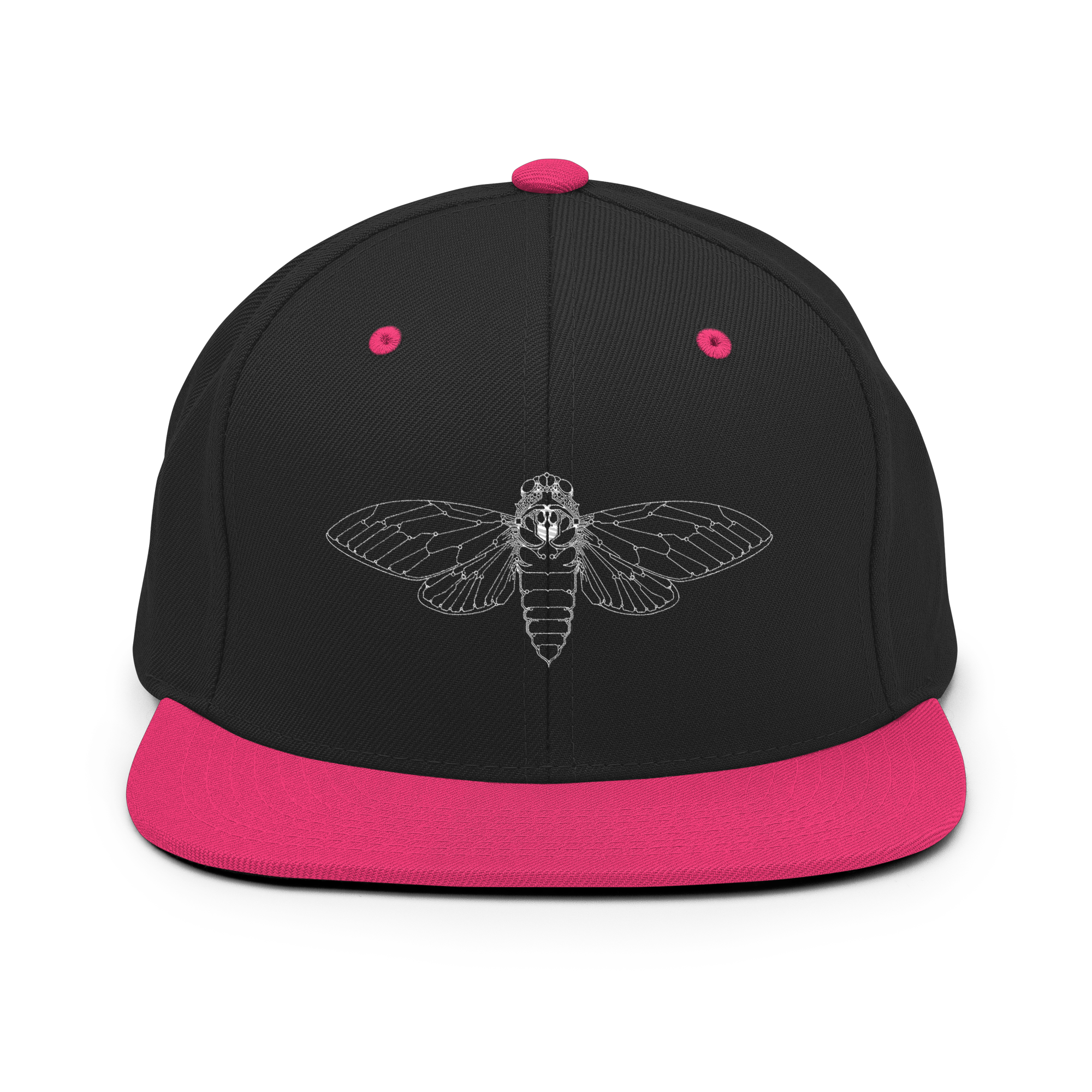 Cicada Embroidered Snapback Hat - Image 4