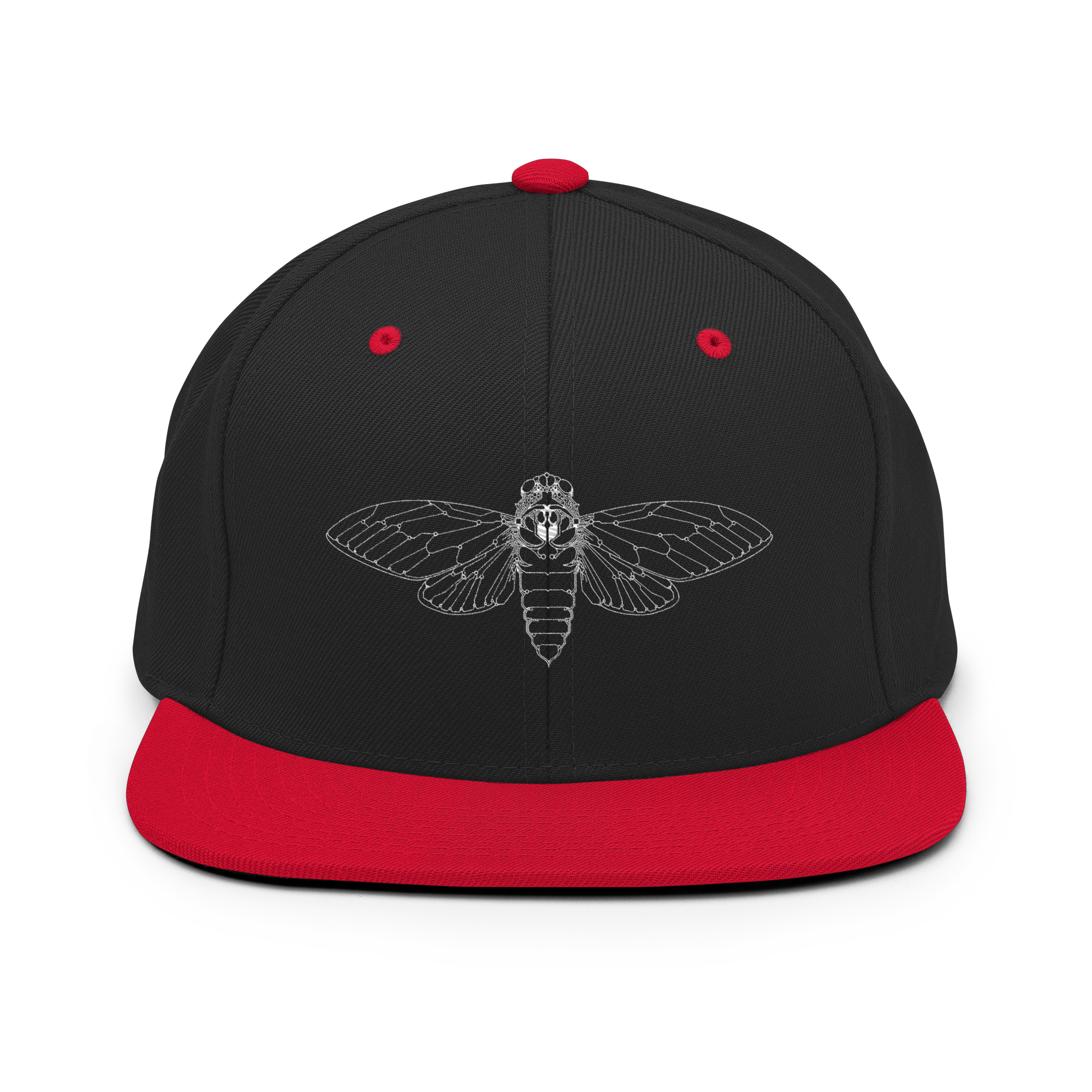 Cicada Embroidered Snapback Hat - Image 3