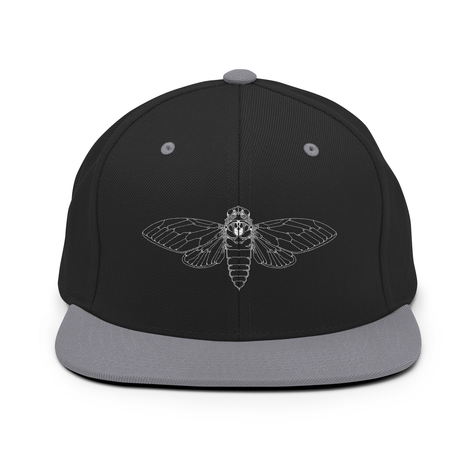 Cicada Embroidered Snapback Hat - Image 6