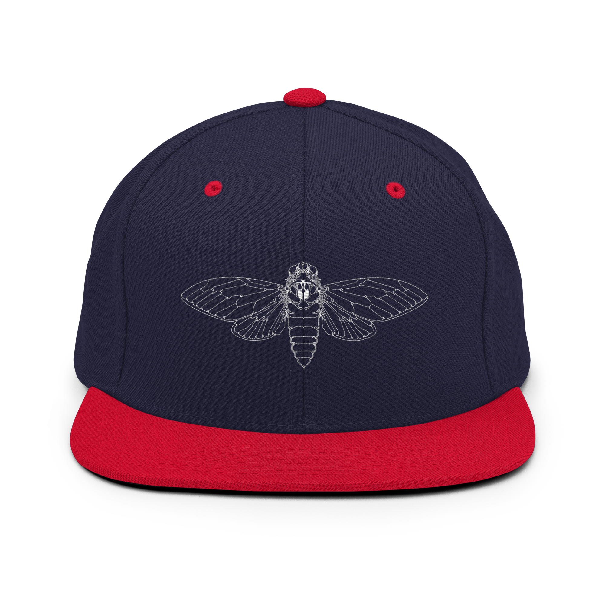 Cicada Embroidered Snapback Hat - Image 10