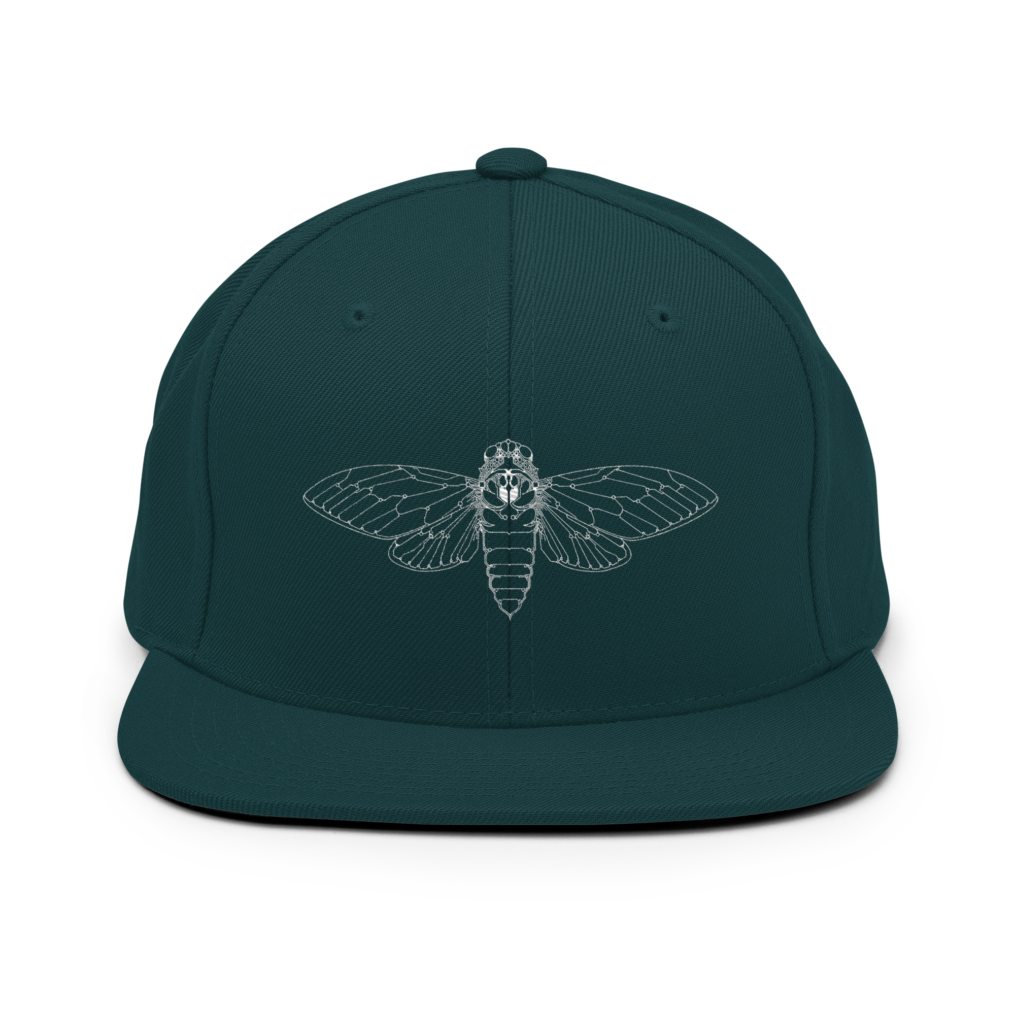 Cicada Embroidered Snapback Hat - Image 11