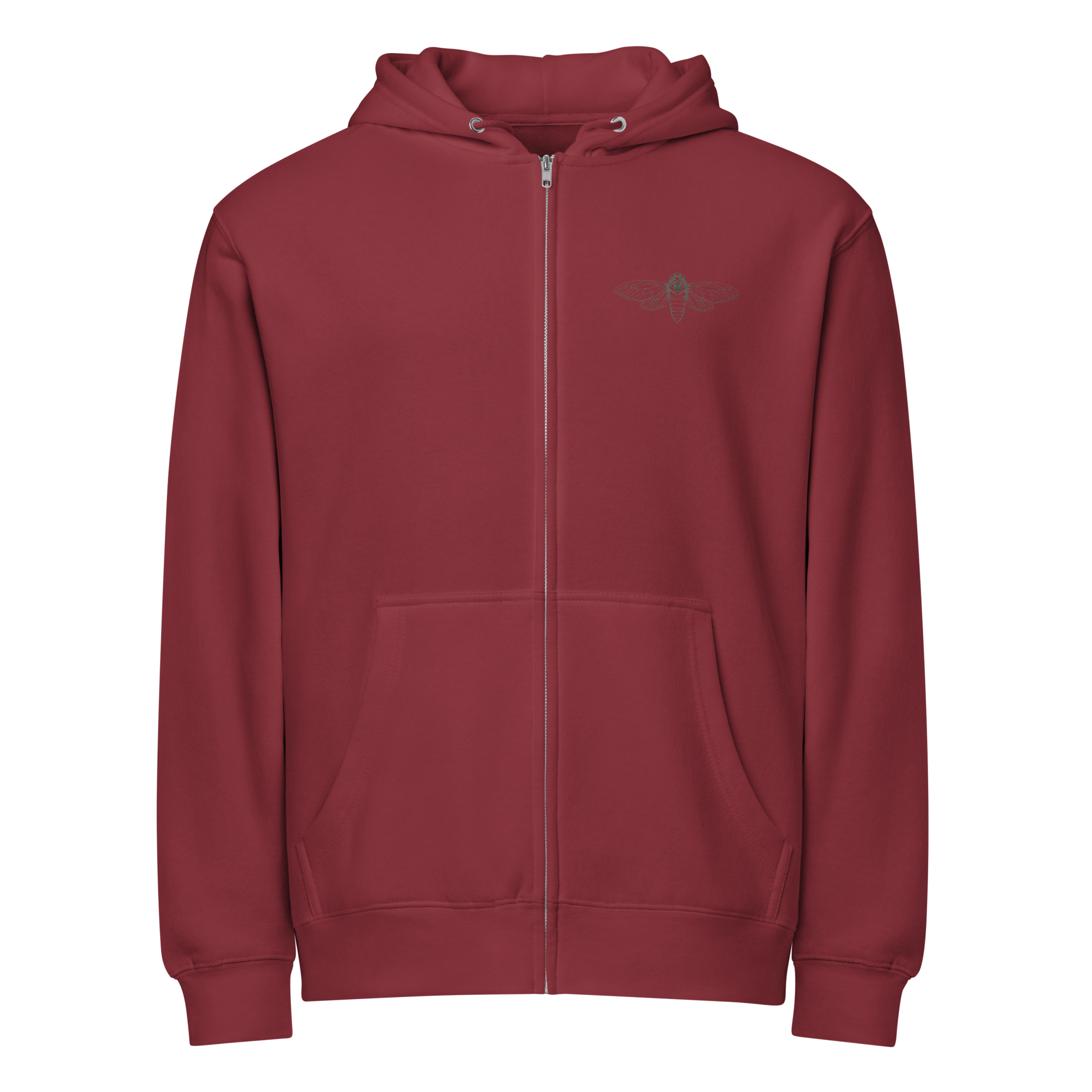 Cicada Embroidered Zip Hoodie - Image 3