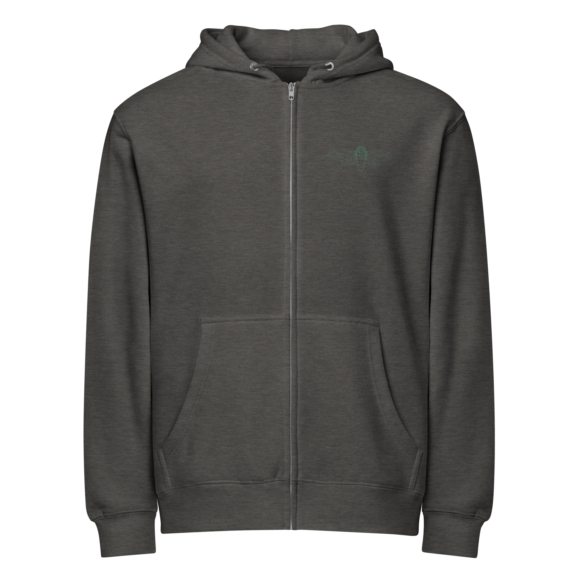 Cicada Embroidered Zip Hoodie - Image 4