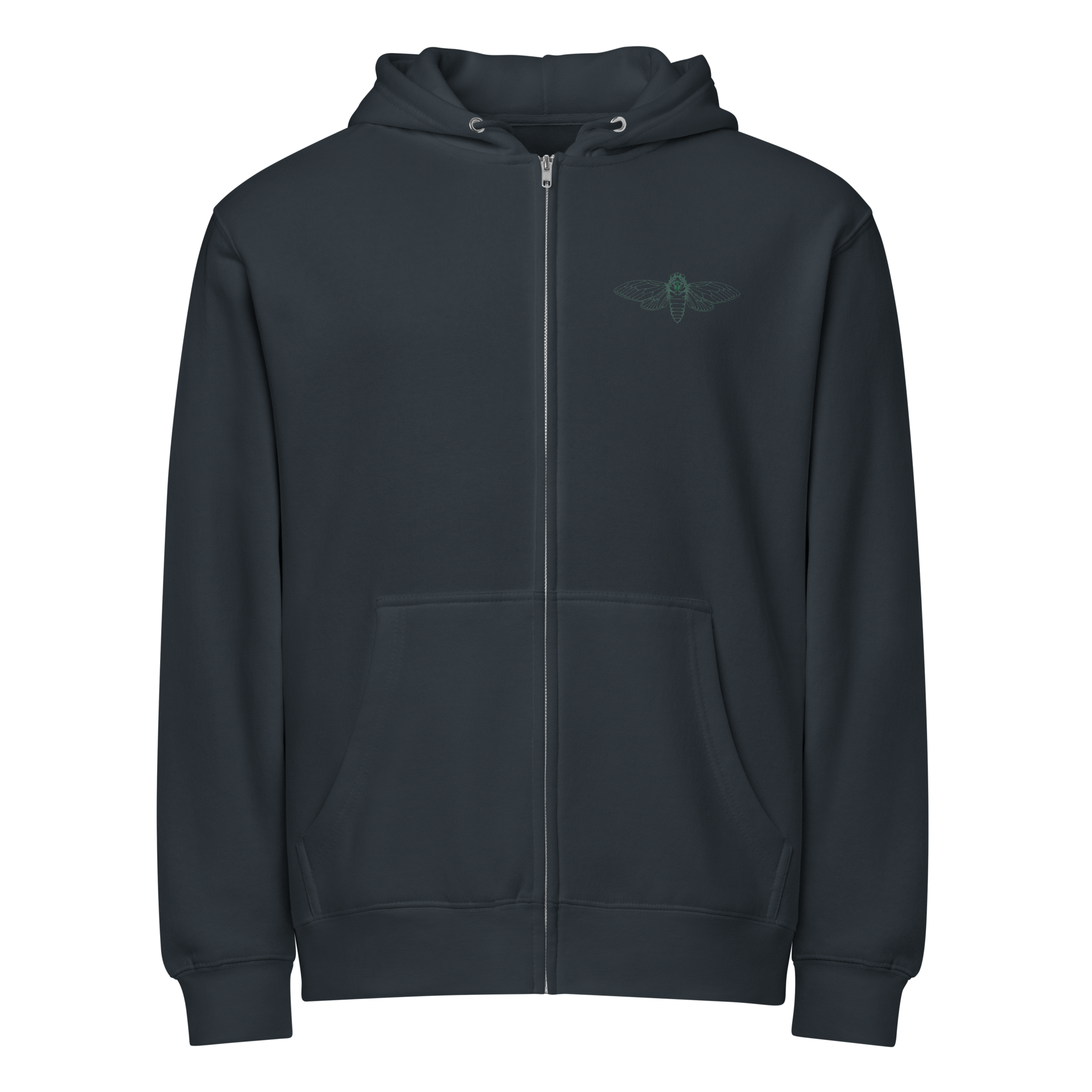 Cicada Embroidered Zip Hoodie - Image 2